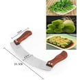 thumbnail image 5 of Cortador De Pizza Grande, Cuchillo Para Picar Pizza De Acero Inoxidable De 35 Cm Con Mango De Madera,11 Feliz Sencillez, 5 of 5