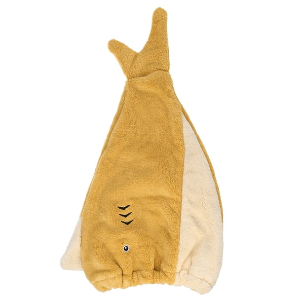 Gorro seco Unique Bargains toalla de secado rápido microfibra amarillo 37x23,5 cm