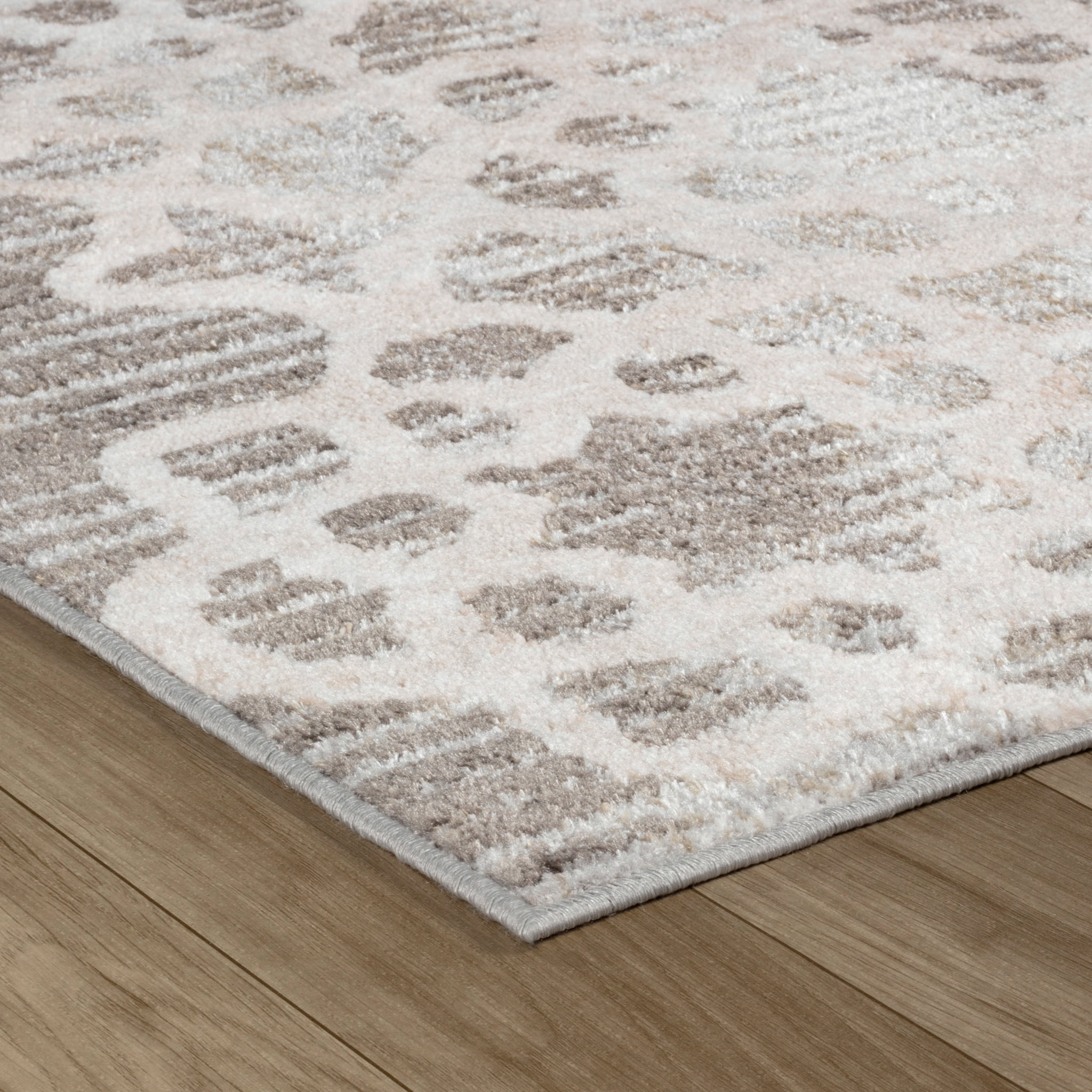 Tapis d'interieur abstrait Rug Branch Cadence, marron beige, moderne - Salon, chambre, salle a manger et cuisine