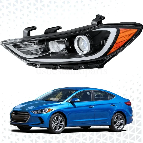 Headlight Headlamp Driver LH Left Side Halogen For 2017 2018 Hyundai Elantra