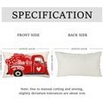 thumbnail image 2 of 2Pack Valentine''s Day Love Pillow Covers Red Heart Buffalo Plaids Check Heart Love Truck Balloon Cushion Cover Farmhouse Holiday Happy Valentine Decorations Pillowcases 12"x20", 2 of 6