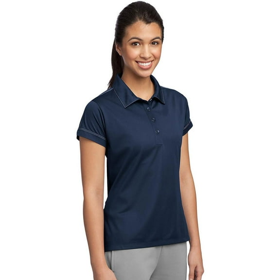 Sport-Tek Ladies Contrast Stitch Micropique Sport-Wick Polo. LST659