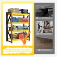 thumbnail image 6 of Welfiya 47"Wide Garage Shelving Unit,3500LBS Heavy Duty Storage Shelves,4-Tier Metal Industrial Shelving,Adjustable Standing Shelf for Warehouse,Basement,Workshop,47.2"W x 23.6"D x 78.7"H,Black&Yello, 6 of 10