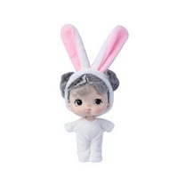 FENOHREFE Tiny Doll P1ast1c Mini Doll with Small Clothes for Girls 4" Little Doll Reborns Ba-- G1ft Bag Decors Accessory
