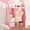 Pink- 2 Drawers- Cloud, variant on Hironpal Kids Dress Up Storage with Mirror, Toddler Closet with 2 Fabric Bins & Shelf,Pink Kids Wardrobe for Girls’ Room