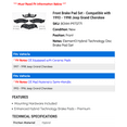 thumbnail image 2 of Front Brake Pad Set - Compatible with 1993 - 1998 Jeep Grand Cherokee 1994 1995 1996 1997, 2 of 2
