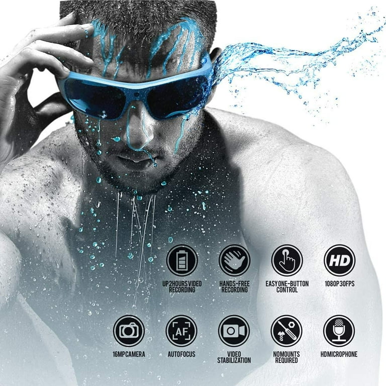 GoVision Apollo 1080p HD Camera Glasses Water Resistant Video