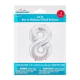thumbnail image 2 of 34" Silver Number 8 Foil Balloon, by Way To Celebrate, 2 of 5