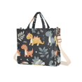 thumbnail image 7 of FORMRS Womens Corduroy Tote Bag Crossbody Shoulder Handbag with Pocket, Orange Dinosaur, 7 of 7