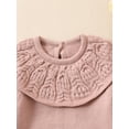 thumbnail image 4 of Infant Baby Girls 2-piece Outfit, Long Sleeve Doll Collar Sweater with Shorts Knitted Outfit, 4 of 9