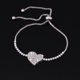 thumbnail image 3 of Pulsera de Cadena de Plata JAMW Corazón de la Amistad Sencillez, 3 of 5