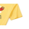 thumbnail image 4 of Beezizac Boys Pajamas Yellow Game & Snacks 2-Piece Fun Short Sleeve PJ Set Kid Cozy Sleepwear Children Size 8, 4 of 7
