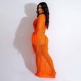 thumbnail image 3 of Gibobby Vestido Mujer Casual de Playa Verano Vestido largo de lentejuelas ahuecado informal de punto con flecos para mujer(Naranja,M), 3 of 5