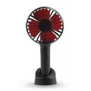 Mini Hands Free Fan Rechargeable, 3 Wind Speeds 2500mAh Battery Capacity with Stand Base for Outdoor Walking black