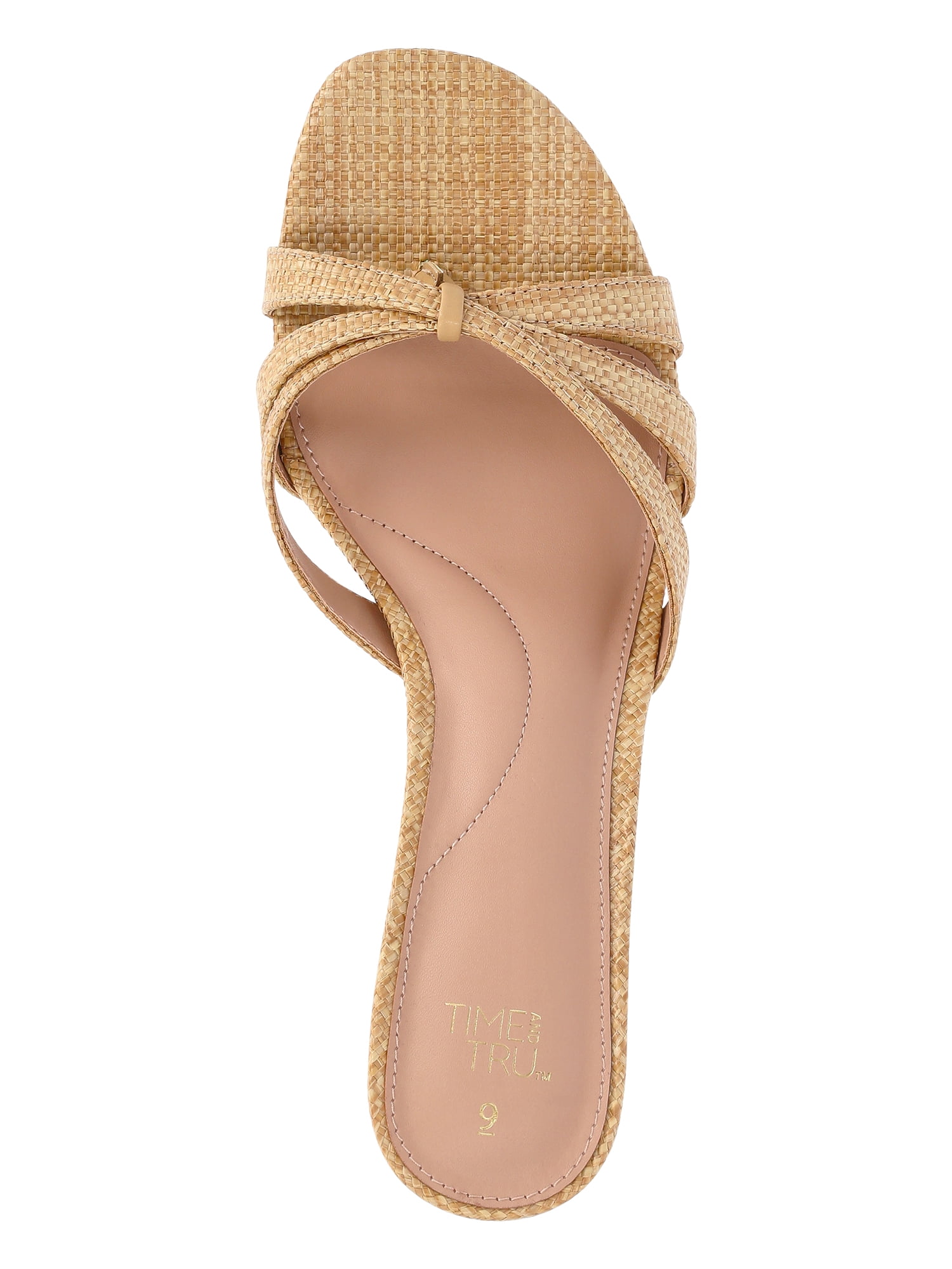 Time and Tru Women's Kitten Heel Mule Sandals