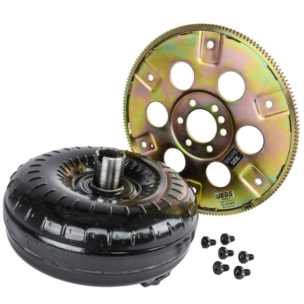 JEGS 60402K Torque Converter and Flexplate Kit for GM TH350/TH400 Stall