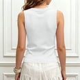 thumbnail image 6 of Girl Ribbed Tank Tops - Girls Crew Neck Summer Tanks - Kids Soft Breathable Solid Color Workout Sleeveless Tees Shirts, White, 7 Years, 6 of 9