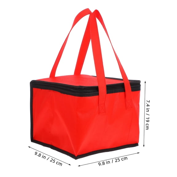 SWETRACE Insulated Thermal Bag, Red, Outdoor Use, Heat Retention Carrier, 1 Set for Food Transport