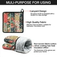thumbnail image 7 of Pioneer Flower Kitchen Oven Mitt and Pot Holder Sets 4 Pcs for Baking, Cooking and Grilling, Heat Resistant Up To 392 °F, 7 of 7