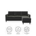 DHP Cooper Modern Sectional Sofa, Gray Velvet
