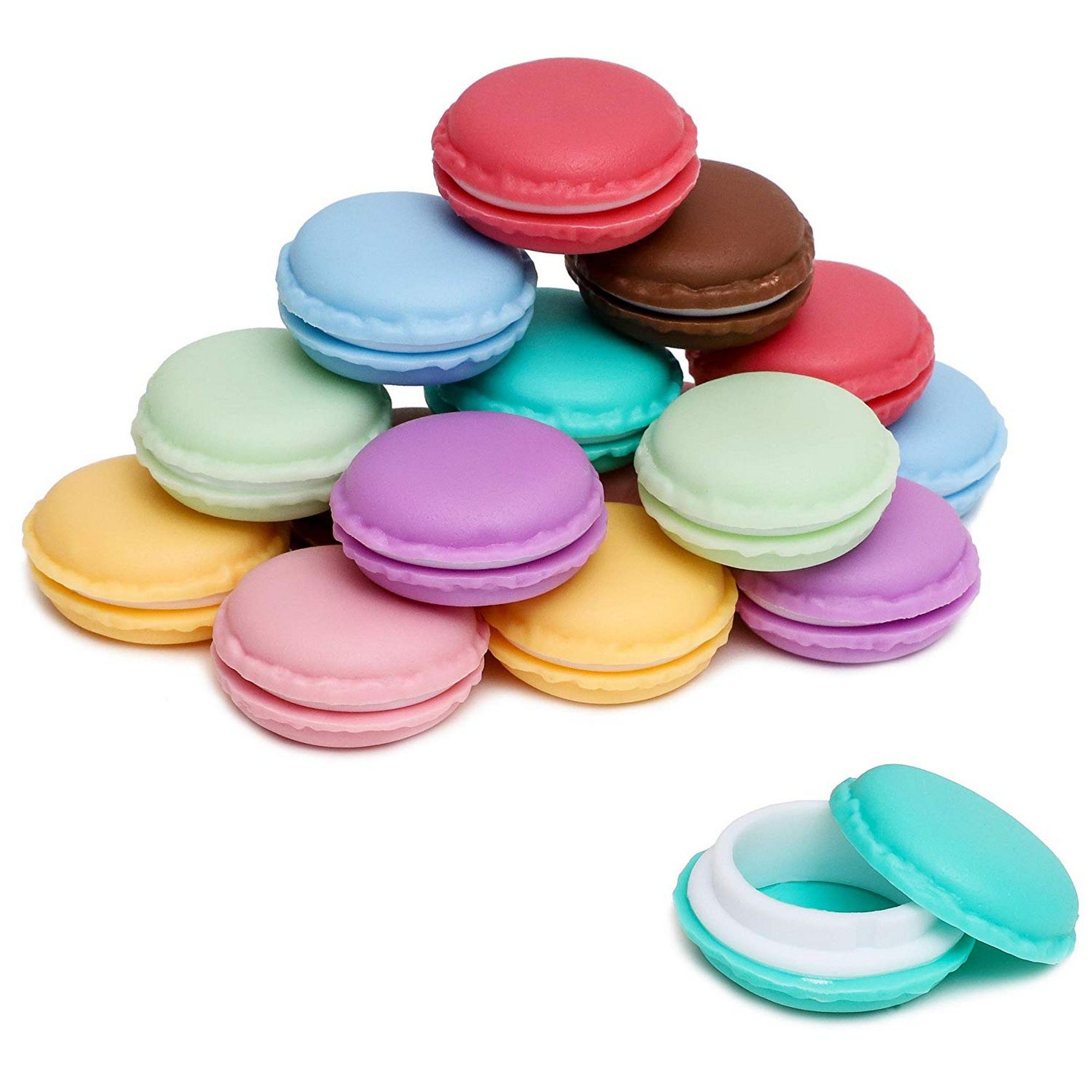 Details about / 6Pcs Macaron Storage Box For Ear Jewelry Lovely Candy Mixed Color Mini Organizer