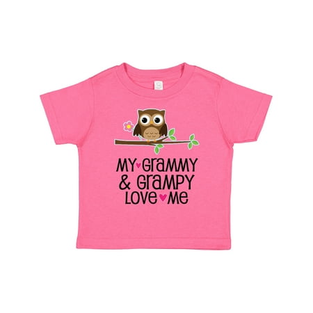 

Inktastic Grammy and Grampy Love Me Owl Gift Toddler Toddler Girl T-Shirt