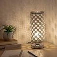thumbnail image 2 of Crystal Table Lamp Cylinder Bedside Desk Reading Lamp For Bedroom Living Room, 2 of 5