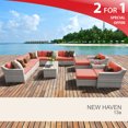 thumbnail image 2 of New Haven 13 Piece Outdoor Wicker Patio Furniture Set 13a, 2 of 7