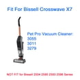 thumbnail image 2 of Brush Roll Fit for Bissell CrossWave X7 Pet Pro 3011 3055 3277 3279 3276A Cordless Pet Pro Multi-Surface Wet Dry Vacuum Cleaner 2 Brush Roller 2 HEPA Filter, 2 of 6