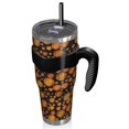 thumbnail image 2 of 40oz Tumbler,Halloween Happy Pumpkins Pattern Insulated Tumblers with Removable Handle,Stainless Steel Double Vacuum Coffee Tumbler Cup with Straw for Home,Office,Travel,Party, 2 of 5