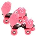 thumbnail image 1 of WRITWAA Pink Quad Wheel Design Kids Roller Skates Comfortable Fit 1 Pair For Children Indoor Use, 1 of 8