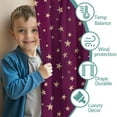 thumbnail image 3 of Blackout Kids Curtains,Purple Christmas Star Pattern Childrens Insulated Curtains Set Of 2,Bedroom Essentials,Toddler Room Decor 42"x54", 3 of 5
