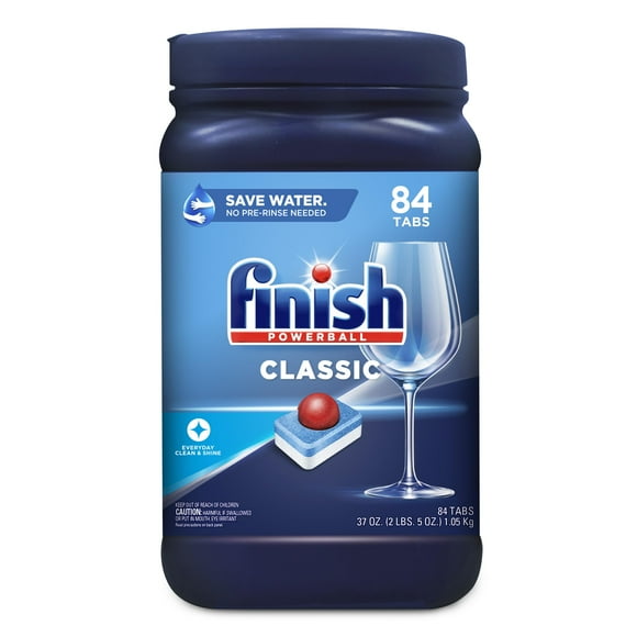 FINISH Classic Dishwasher Detergent Powerball Dishwashing Tablets Dish Tabs 84 Count