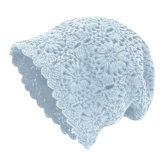 Women Summer Thin Hollow‑Out Knit Beanie Vintage Lace Slouchy Hat Breathable Sun‑Protection Cap Casual All‑Match Head‑Accessory