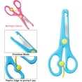 thumbnail image 3 of 4 Pieces Set Child Safety Scissors, Plastic Handle Preschool Training Kids Craft Scissors, 3 of 5