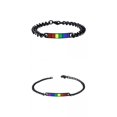 thumbnail image 1 of 2 piezas Rainbow Lover pulseras joyería simple para Navidad Di Yuyangstore Pareja Pulsera, 1 of 8