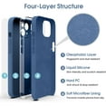 thumbnail image 6 of Liquid Silicone Case for iPhone 13, [Camera Protection] [Anti Fingerprint] [Wireless Charging] 4 Layer Phone Case Protective Cover, Built-in Microfiber Case Cover, 6.1", Blue, 6 of 14
