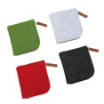 thumbnail image 3 of 4 Pcs Flet Coin Purse Simple Mini Wallet Kids Girls Coin Bag Smooth Zipper Storage Pouch (Red+Light Grey+Green+Dark Grey), 3 of 3