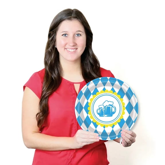 Leatfisat Oktoberfest Party Tableware Kit, Disposable Paper Plates, Cups, Napkins, Festival Theme