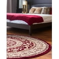 thumbnail image 5 of Unique Loom Versailles Collection Area Rug - Napoleon (6' 1" Round Red/Light Blue), 5 of 7