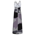 thumbnail image 5 of Womens Dresses Summer Sleeveless Plus Size Camouflage V-Collar Long Maxi Casual Dress Grey M, 5 of 8