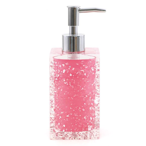 Resin Lotion Soap Dispenser Pump for Kitchen or Bathroom Countertops Pink