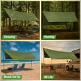 thumbnail image 6 of Wakeman Outdoors 15x12ft Camping Tarp with Poles, Tent or Hammock Rain Fly with UV Protection, Green, 6 of 10