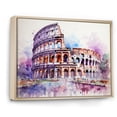 thumbnail image 2 of Designart "Iconic Roman Landmark The Colosseum II" Landscapes Framed Wall Art - Traditional White Italy Entryway Framed Wall Art, 2 of 6