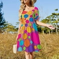 thumbnail image 2 of Colorful Dots Dress Elegant Dresses Plus Sizes Dress Summer 2025 Women Long Dress Women Women's Dress, 2 of 6