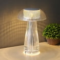 thumbnail image 5 of Luz Transparente Lámpara de Setas Dormitorio Lámpara de Noche Lámpara de Medusas Iluminación de Fiesta Decoración de Luz de Mesa de Cristal, 5 of 5