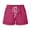 Hot Pink, variant on Timegard Cotton Linen Shorts for Women Elastic Waist Straight Leg Drawstring Travel Casual Loose Shorts
