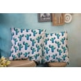 thumbnail image 4 of Set of 2 Watercolor Cactus Pattern Tropical Green Blue Cactus White Background Exotic Throw Pillow Covers 18X18 Inch Decorative Pillow Cases for Couch Bedroom Living Room, 4 of 6