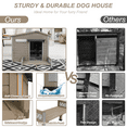 thumbnail image 5 of PETSCOSSET Wooden Dog House with Porch, All-Weather Pet House with Openable  Asphalt Roof, Gray, 5 of 9