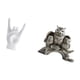 thumbnail image 5 of Estatua de búho en gesto de rock, figura de búho en miniatura, escultura artística de resina, ideal para regalar, decorar el hogar, la oficina o el do, 5 of 8